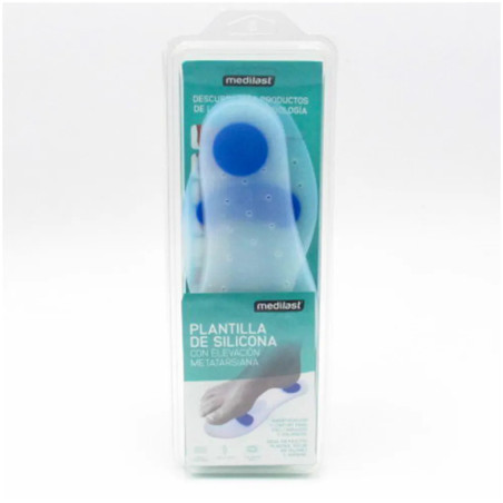 PLANTILLAS DE SILICONA CON ELEVACION METATARSIANA MEDILAST 2 UNIDADES TALLA M COLOR BLANCO