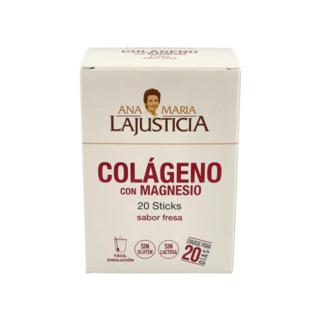 COLAGENO CON MAGNESIO ANA MARIA LAJUSTICIA 20 STICKS 5 G SABOR FRESA
