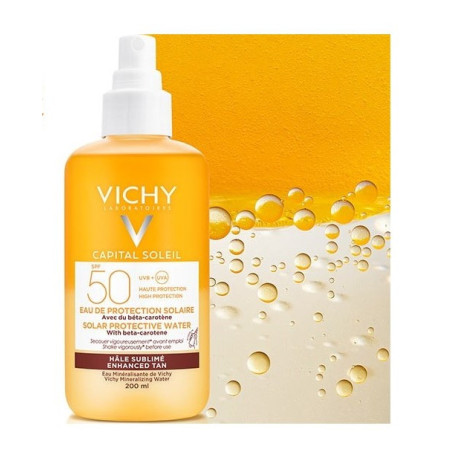 CAPITAL SOLEIL AGUA PROTECCION SOLAR LUMINOSIDAD SPF50 1 ENVASE 200 ML