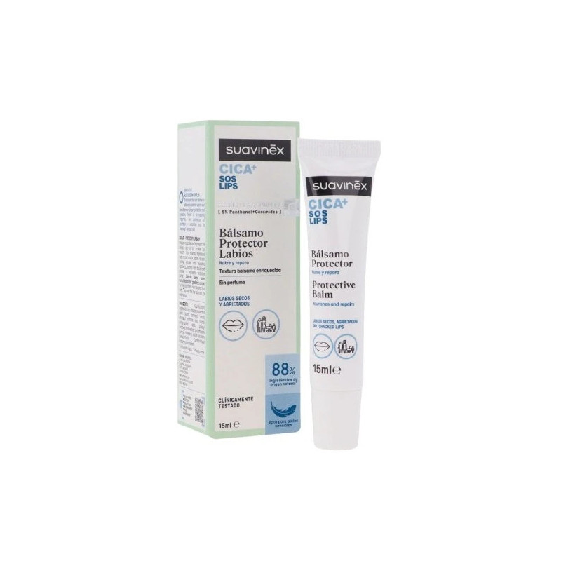 CICA+ SOS LIPS BALSAMO LABIOS SUAVINEX 1 TUBO 15 ML