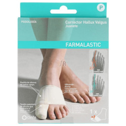 CORRECTOR DE DIA JUANETE FARMALASTIC PIE DERECHO 1 UNIDAD TALLA PEQUEÑA