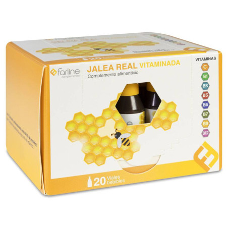 FARLINE COMPLEMENTOS JALEA REAL VITAMINADA 20 VIALES 10 ML