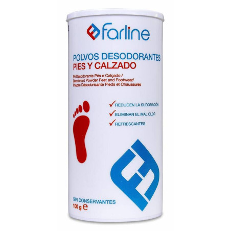 FARLINE DESODORANTE POLVO PIES Y CALZADO 1 ENVASE 100 G