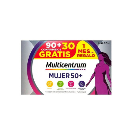 MULTICENTRUM MUJER 50+ 90 COMPRIMIDOS + 30 COMPRIMIDOS PACK PROMOCIONAL