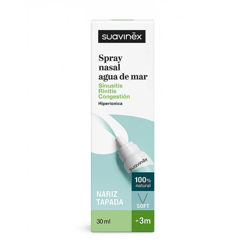 SUAVINEX SPRAY NASAL AGUA DE MAR NARIZ TAPADA PEDIATRICO +3 MESES 1 ENVASE 30 ML