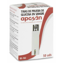 TIRAS REACTIVAS GLUCEMIA APOSAN DISPOSITIVOS 50 UNIDADES