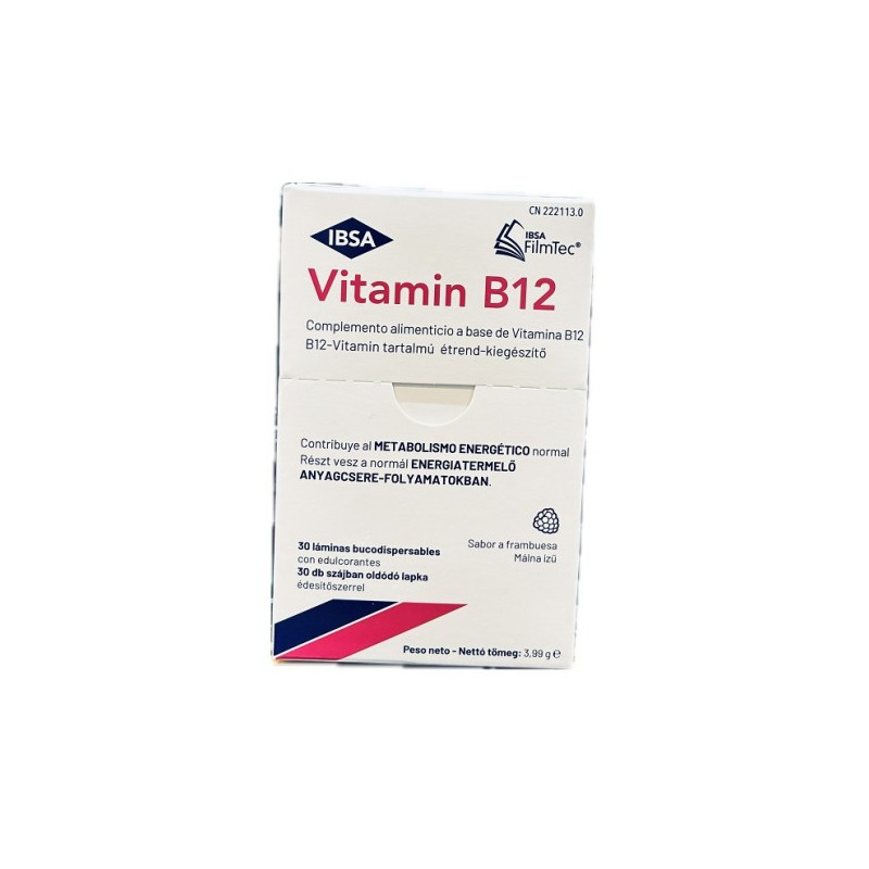 VITAMIN B12 30 LAMINAS BUCODISPERSABLES SABOR FRAMBUESA