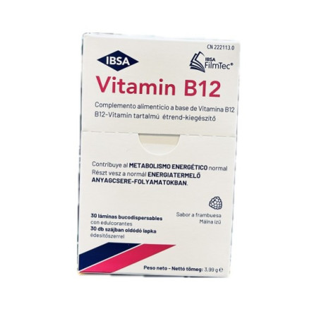 VITAMIN B12 30 LAMINAS BUCODISPERSABLES SABOR FRAMBUESA