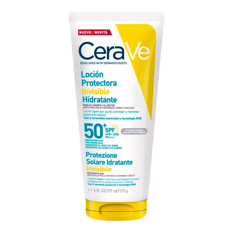 CERAVE FLUIDO PROTECTOR INVISIBLE OIL CONTROL SPF 50+ 1 ENVASE 50 ML