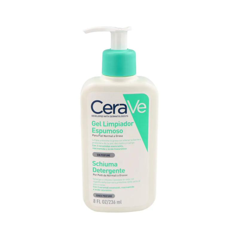 CERAVE GEL LIMPIADOR ESPUMOSO 236ML