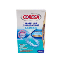 COREGA ORTODONCIAS & FERULAS 36 TABLETAS LIMPIADORAS