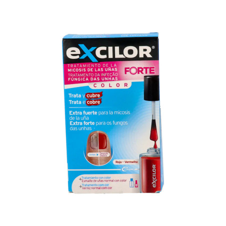 EXCILOR FORTE + ESMALTE COSMETICO 1 FRASCO 30 ML COLOR ROJO + 1 ENVASE 8 ML COLOR ROJO