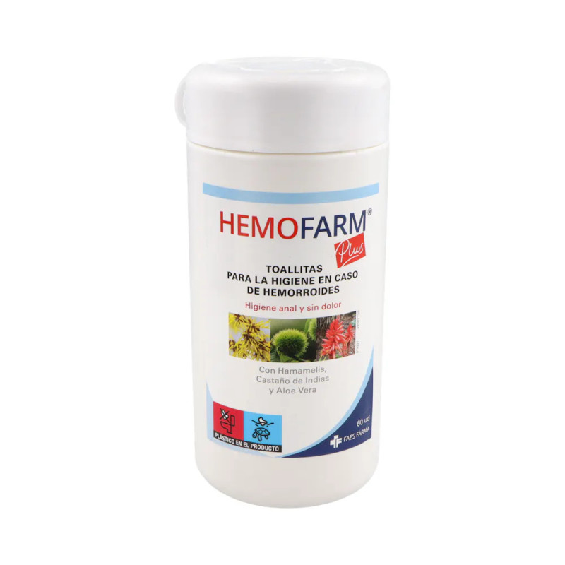 HEMOFARM PLUS TOALLITAS BOTE 60 TOALLITAS