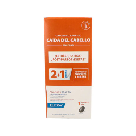 ANACAPS REACTIV CABELLO Y UÑAS DUCRAY 3 ENVASES 30 CAPSULAS