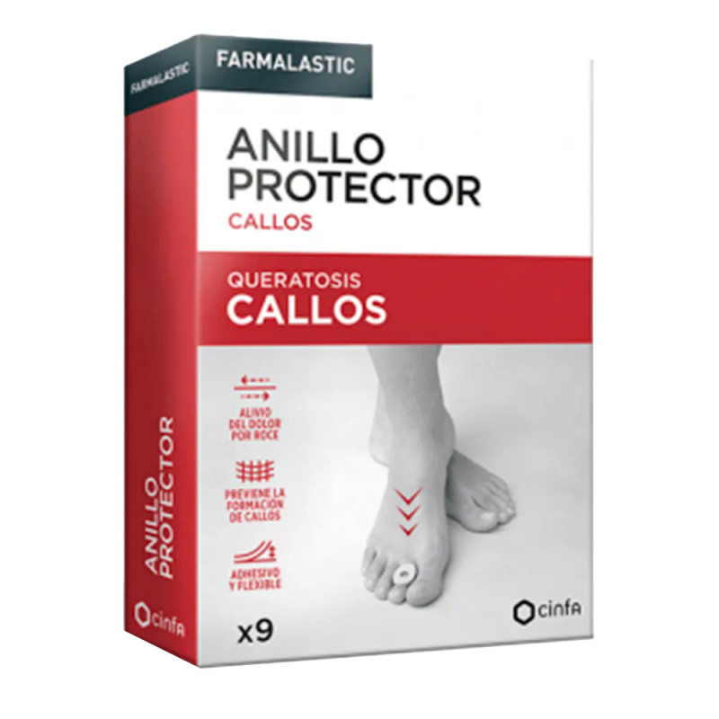 ANILLO PROTECTOR CALLOS FARMALASTIC 9 UNIDADES TALLA UNICA