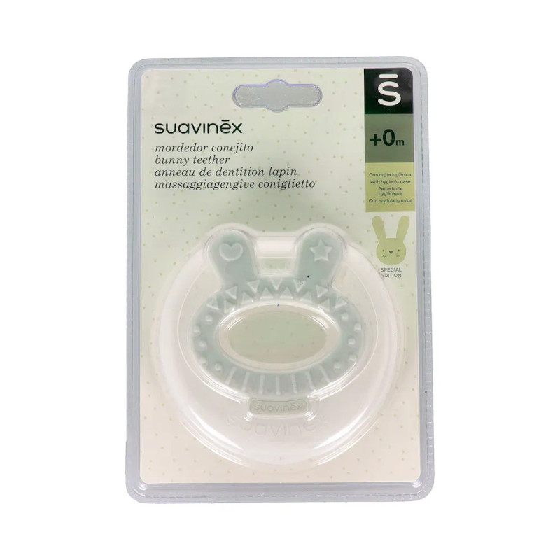 MORDEDOR SILICONA SUAVINEX CONEJO + CAJA