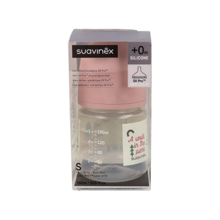 SUAVINEX BIBERON TETINA SILICONA FISIOLOGICA FLUJO M 150 ML