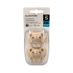 SUAVINEX CHUPETE SILICONA ANATOMICO CLASICO 06M 2 U