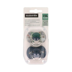 SUAVINEX CHUPETE SILICONA FISIOLOGICO +18 M 2 UNIDADES