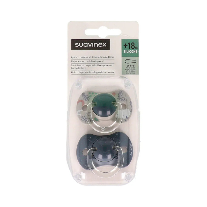 SUAVINEX CHUPETE SILICONA FISIOLOGICO +18 M 2 UNIDADES