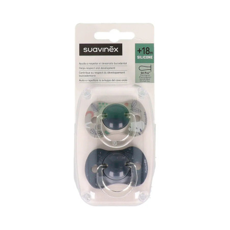 SUAVINEX CHUPETE SILICONA FISIOLOGICO +18 M 2 UNIDADES