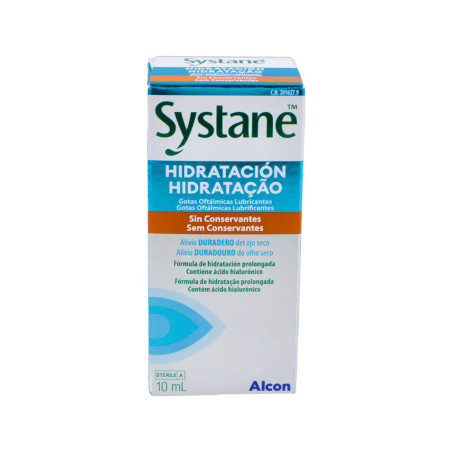 SYSTANE HIDRATACION GOTAS OFTALMICAS LUBRICANTES SIN CONSERVANTES 1 FRASCO 10 ML
