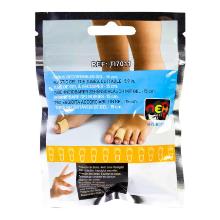 TUBO ELASTICO RECORTABLE CON GEL NEH FEET 1 UNIDAD 15 CM TALLA PEQUEÑA